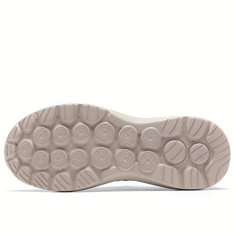 Men's Stylish Slip On Comfy Running Shoes: Breathable & Durable Non-Slip Shock Absorption Sneakers For Jogging, Walking & Hiking!