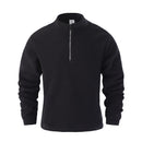 Men's Casual Pullover Jacquard Fleece Stand-up Collar Sweatshirt