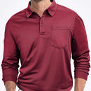 Men's Casual Loose Solid Color Long Sleeve Shirt