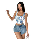 Women's Fashion Sexy Floral Sweet Sleeveless Vest
