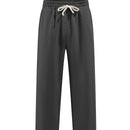 Loose Casual Jacquard Knit Straight-leg Men's Pants