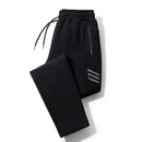 Men's Versatile Straight-leg Casual Cropped Pants Loose With Cuffed Hem