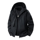 Spring New Men's Windbreaker Jacket Korean Slim Hooded Shoulder Patch Outdoor Jacket Trendy