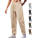 Loose, Breathable High-waist Drawstring Cotton-like Twill Woven Men's Casual Pants