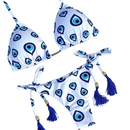 Biquíni Estampa Olho Grego Azul – Conforto