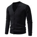 Men's Casual Knit Fashion Cable Loose V-Neck Cardigan Sweater Coat