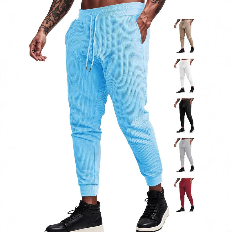 Men's Casual Loose Breathable Solid Color Drawstring Pants