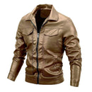 Men's Turn-Down Collar Casual Long Sleeve Jacket Coat