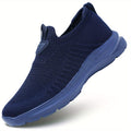 Men's Stylish Slip On Comfy Running Shoes: Breathable & Durable Non-Slip Shock Absorption Sneakers For Jogging, Walking & Hiking!