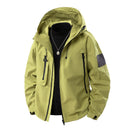 Spring New Men's Windbreaker Jacket Korean Slim Hooded Shoulder Patch Outdoor Jacket Trendy