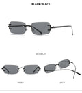 Retro Square Sunglasses Fashion Frameless Trendy Sunglasses