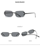 Retro Square Sunglasses Fashion Frameless Trendy Sunglasses