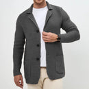 New Sweater Cardigan Men's Lapel Knitted Suit Jacket