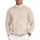 New Men's Round Neck Sweater Long Sleeve Knit