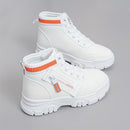 Women's Colorblock Casual Sneakers, High-top Round Toe Round Toe Thick Sole Non-slip Shoes, Versatile Comfy Shoes