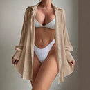 European And American Shirt-style Beach Sun Cover-up