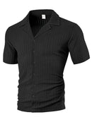Loose Casual Breathable Lapel Men's Short Sleeve