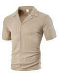 Loose Casual Breathable Lapel Men's Short Sleeve