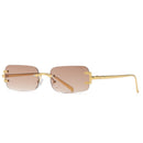 Retro Square Sunglasses Fashion Frameless Trendy Sunglasses
